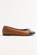 Alya Bow Detail Quilted Ballet Flats