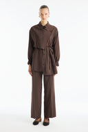Button Detail Ribbed Pants Set