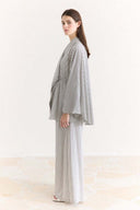 Jacket Collar Striped Trouser Set