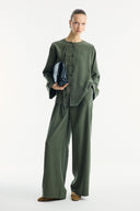 Button-Down Detail Pant Suit