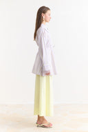 Lace-Detail Striped Shirt