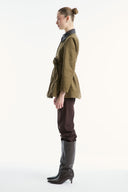 Liora Contrast Collar Suede Jacket