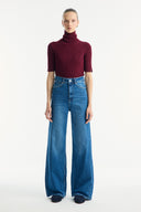 High-Waisted Straight-Leg Jeans
