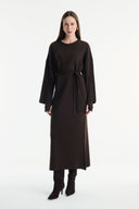 Belted Basic Knit Dress