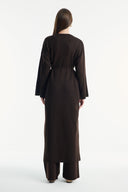 Basic Knit Co-ord Set with Slit Detail Trousers