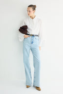 High-Waisted Straight Fit Jeans