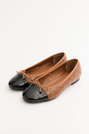 Alya Bow Detail Quilted Ballet Flats