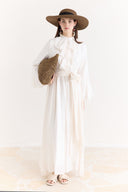Front and Sleeve Ruffled Dress