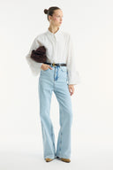 High-Waisted Straight Fit Jeans