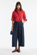 Pleated Wide-Leg Trousers
