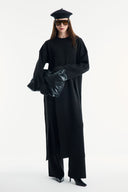 Basic Knit Co-ord Set with Slit Detail Trousers