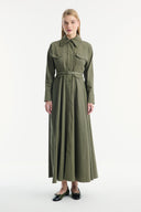Denim Dress with Detailed Pocket Flap