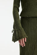 Glittery Knit Skirt Set