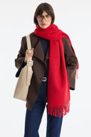 Soft Textured Tasseled Shoulder Shawl Scarf