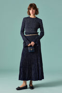 Glittery Knit Skirt Set