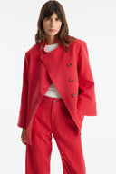 Asymmetric Button Blazer Jacket