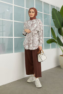 Diose Patterned Scuba Set - Coffee