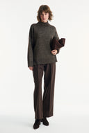 Glitter Detail Turtleneck Knit Sweater