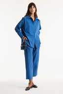 Pocket Detail Button-Up Shirt and Trousers Set
