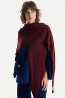 Front-Tie Knit Shawl Scarf
