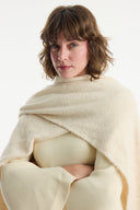 Front-Tie Knit Shawl Scarf