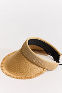 Tassel Detail Straw Visor Hat
