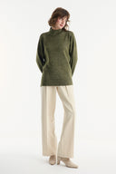 Glitter Detail Turtleneck Knit Sweater