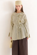 Striped Ruffled Shirt