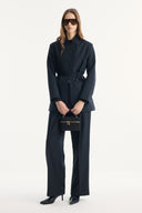 Blazer Jacket with Asymmetric Closure Detail