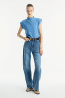 High-Waisted Straight-Leg Jeans