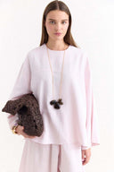 Linen Trousers Set with Waist Tie Detail