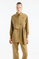 Button-Detail Ribbed Pants Set