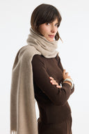 Soft-Textured Tasseled Shawl Scarf