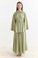 Binding Detail Voile Shirt