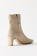 Genuine Suede Heeled Ankle Boots