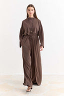 Piped Sash Basic Trouser Set
