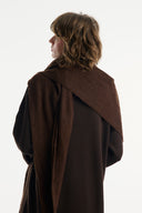 Front-Tie Knit Shawl Scarf