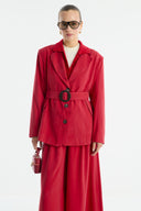 Benetti Button-Detail Jacket and Trousers Suit