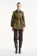Liora Contrast Collar Suede Jacket