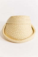 Foldable Detail Straw Visor Hat
