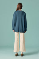 Gold Accessory Detailed Knit Sweater