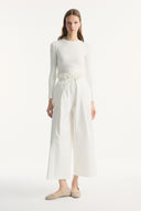 Wide Leg Cotton Trousers