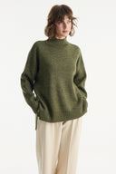 Glitter Detail Turtleneck Knit Sweater