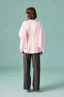 Scarf-Collar Knitted Sweater