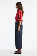 Pleated Wide-Leg Trousers