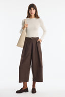 Pleated Wide-Leg Trousers