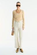 Straight Leg Pocket Jeans