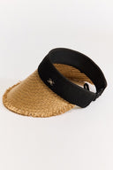 Tassel Detail Straw Visor Hat