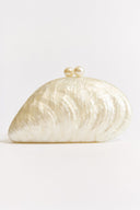 Mother-of-Pearl Shell Pattern Clutch Bag