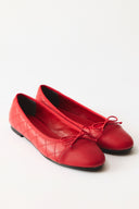 Alya Bow Detail Quilted Ballet Flats